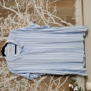 Avenue Baby Blue/White Striped 30/32 Blouse